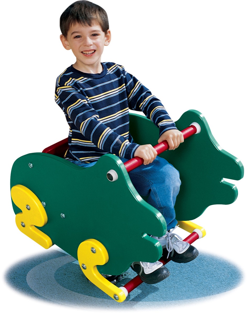 frog bouncer - commercial playground equipment - independent play structure