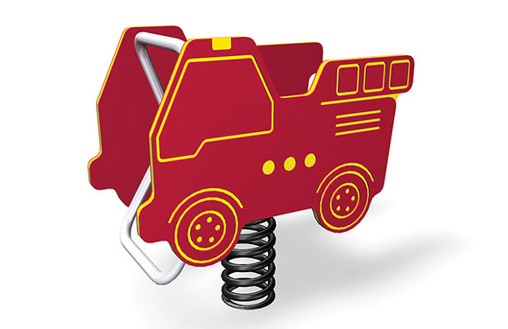 Fire Truck - independent play equipment - spring rider - bounce