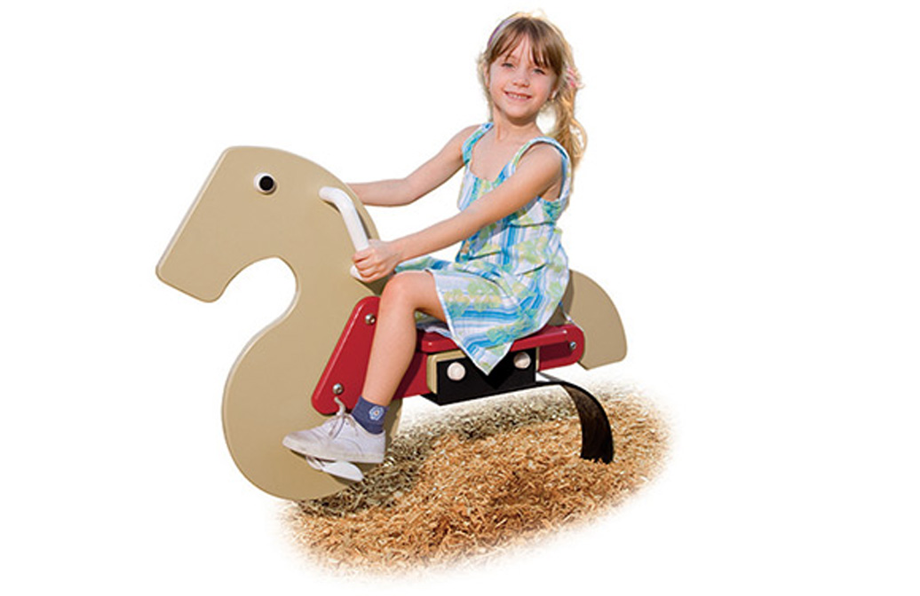Horse w/C-Spring - spring rider - commercial playground equipment