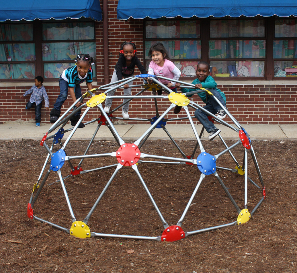 geo dome climber - playful - lifestyle - Commercial Playground Equipment
