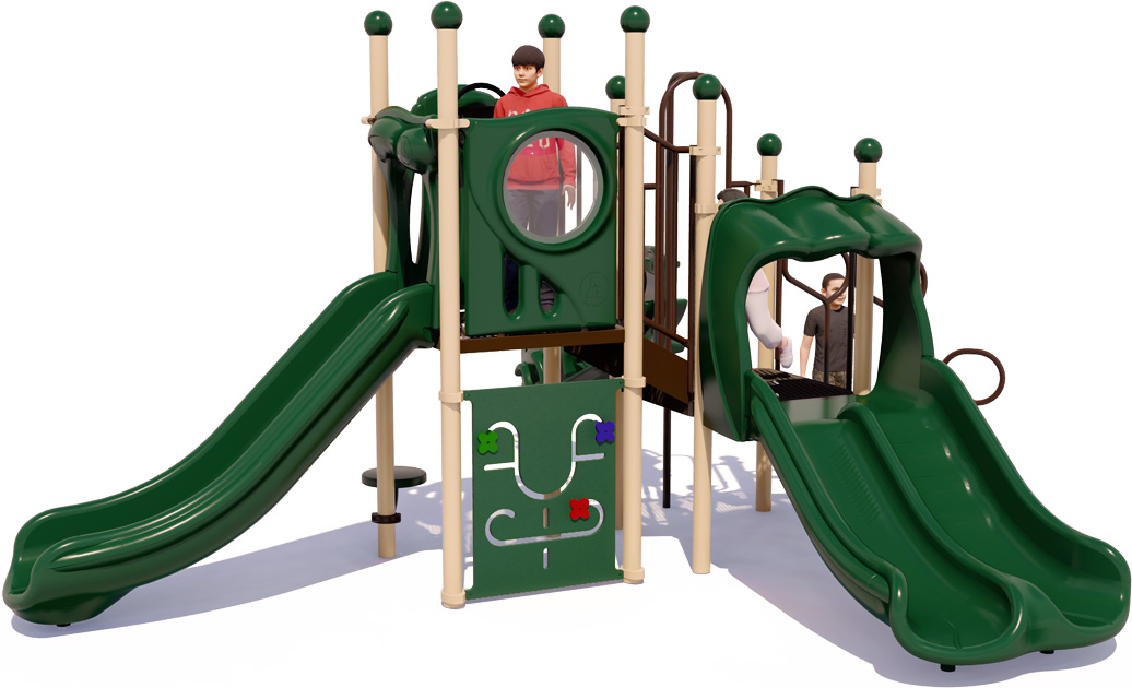 Sunnyville Play Structure | Natural Color Scheme | Front View