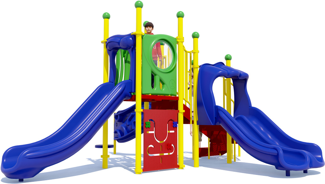 Sunnyville Play Structure | Playful Color Scheme | Front View