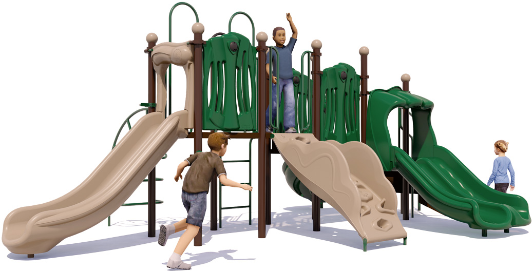 Playtastic Commercial Playground Equipment | Natural Colors | Front View