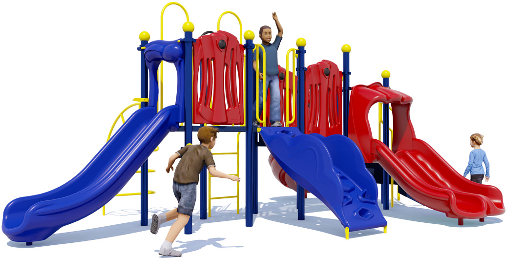 Playtastic Commercial Playground Equipment | Primary Colors | Front View