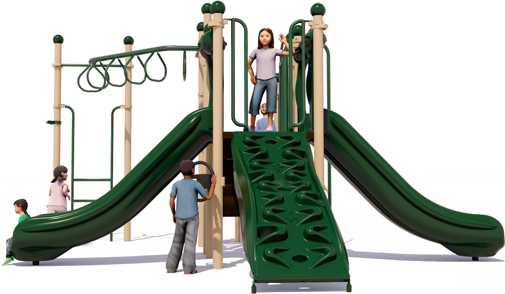 Curiosity Corner Play Structure | Natural Colors | Front View