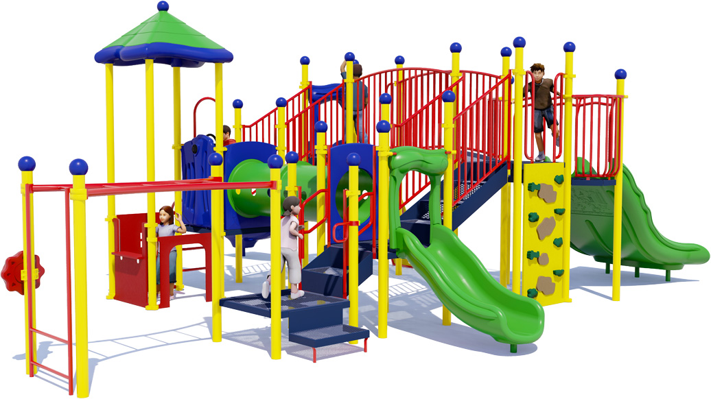 Bridgeport Playground Equipment | Playful Colors | Front View