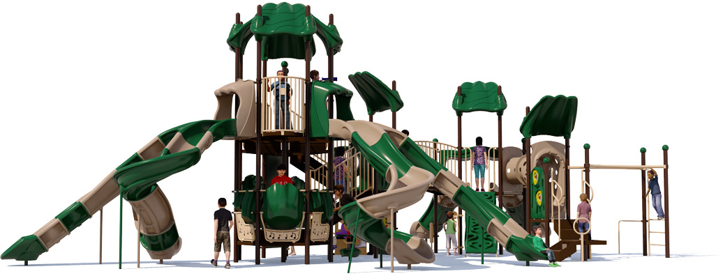 Maximus Play Structure - Natural Colors - Front View