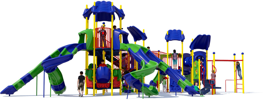 Maximus Play Structure - Playful Colors - Front View
