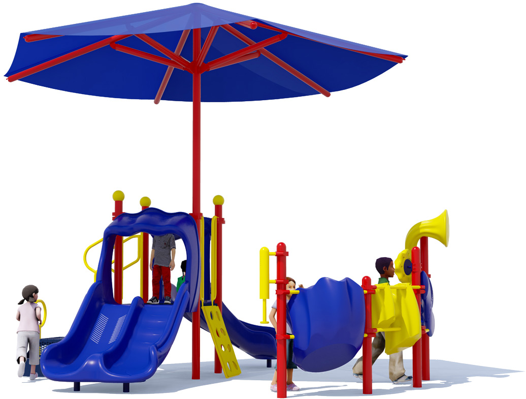 Music City Play Structure - Primary Colors - Front View | All People Can Play