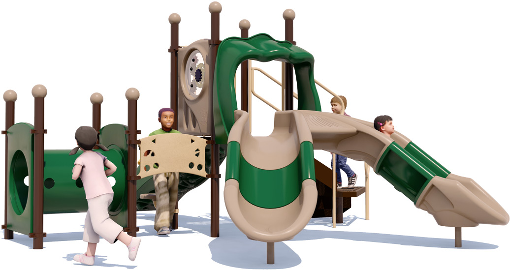 Sproutling Play Structure - Front View - Natural Color Scheme