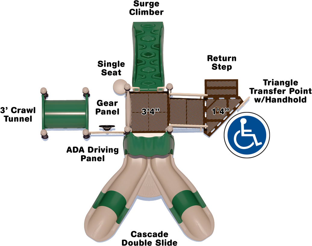 Sproutling Play Structure - Top View - Natural Color Scheme