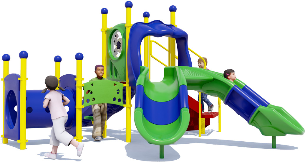 Sproutling Play Structure - Front View - Playful Color Scheme