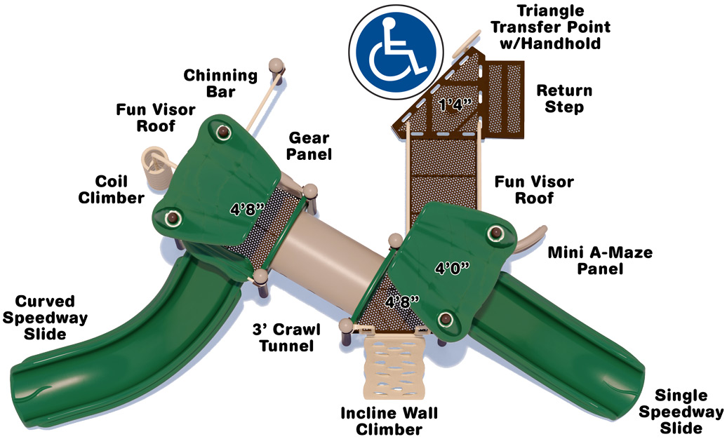 Independence Playground - Top View - Natural Color Scheme | All People Can Play
