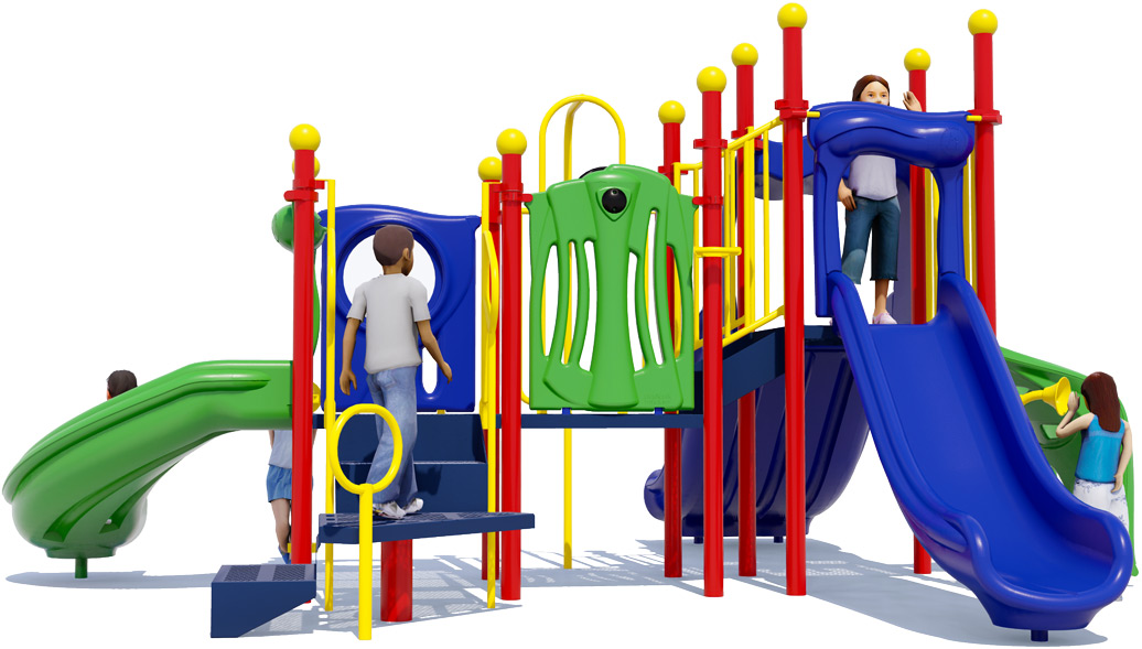 Thumbs Up Play Structure - Playful Colors - Rear | All People Can Play