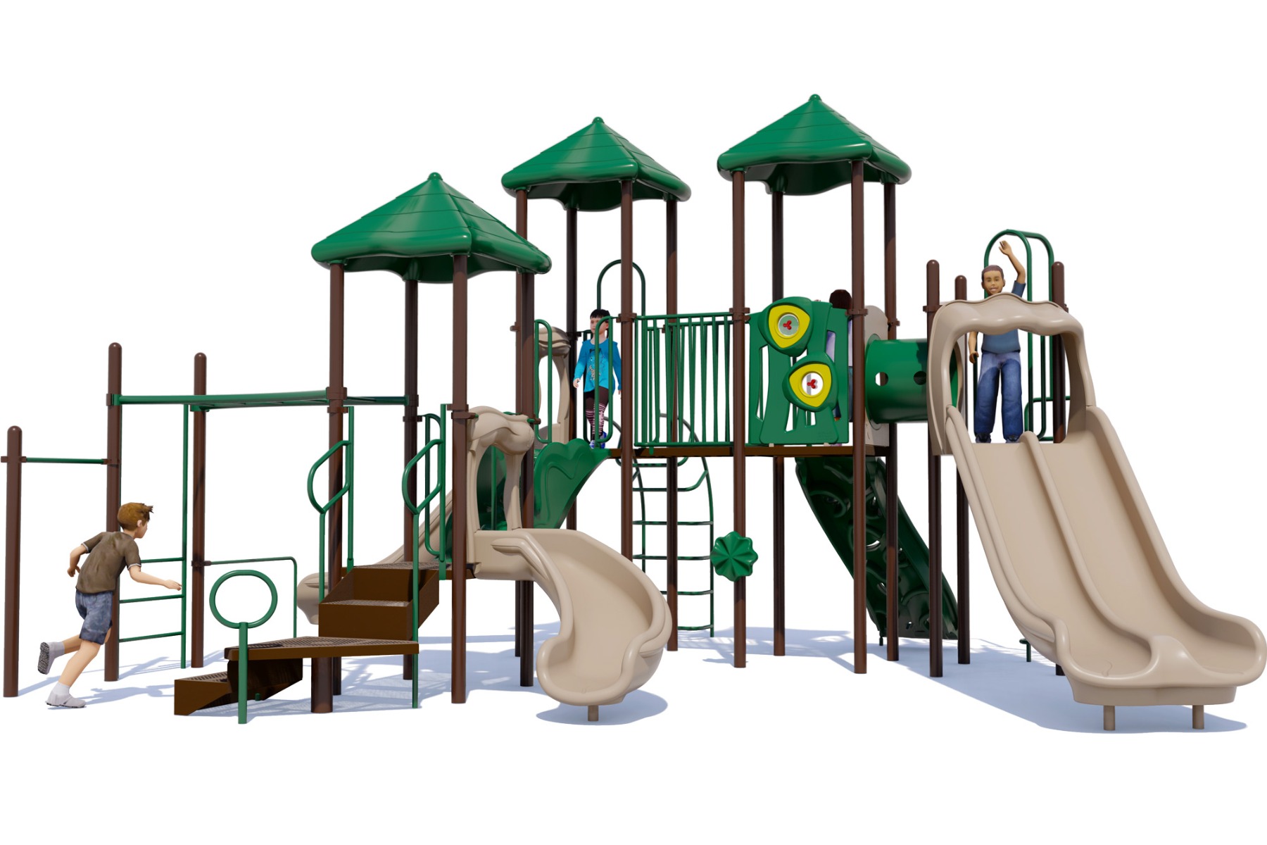 Groovy Gang Playground | Natural Colors | Front View