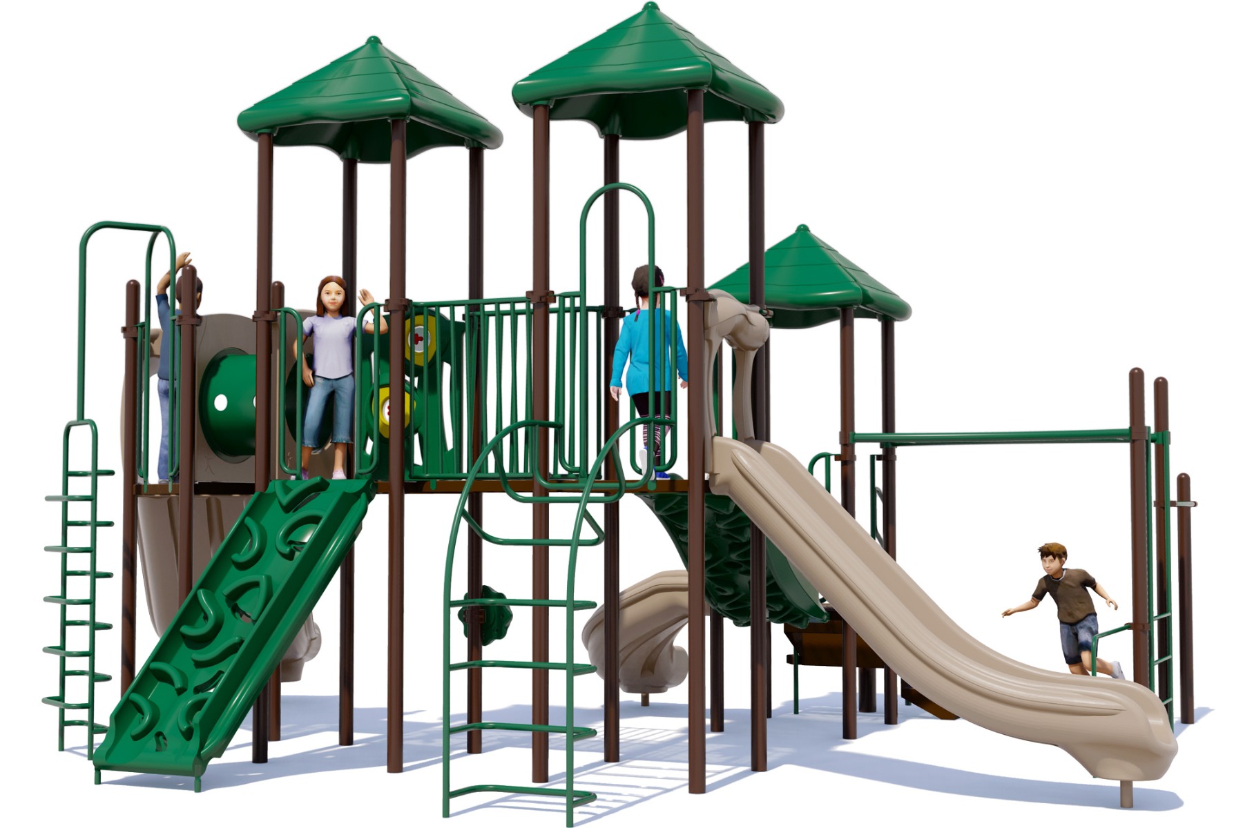 Groovy Gang Playground | Natural Colors | Rear View