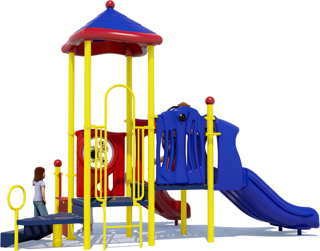 Emoji Play Structure | Primary Colors | Rear View
