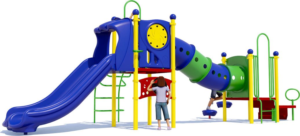 Cheerful Channel Play Structure | Playful Color Scheme | Front View