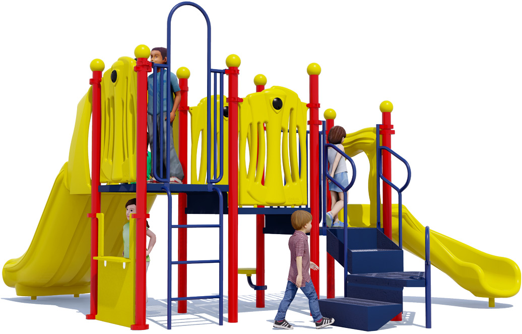 Twist and Twirl - Primary - Rear | All People Can Play Commercial Playground Equipment