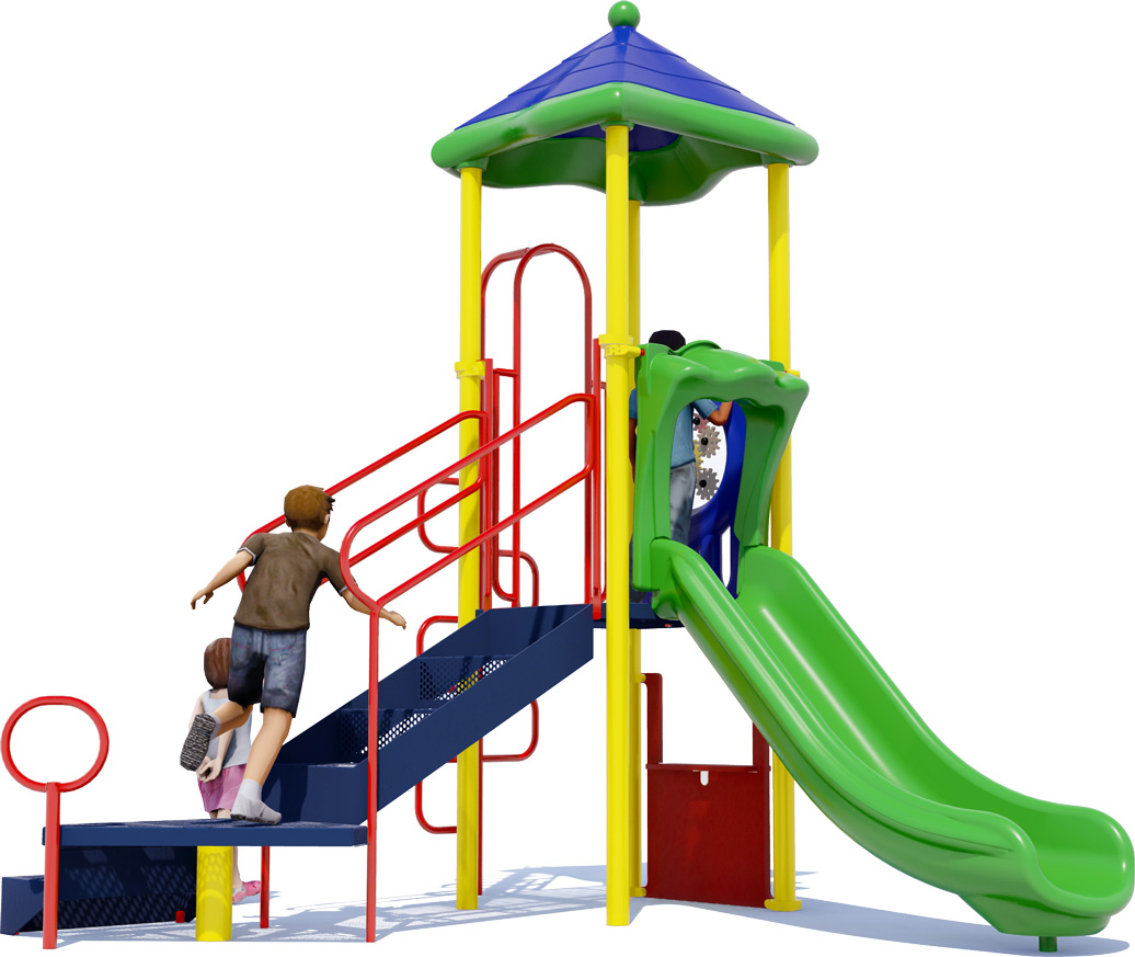 Apple Jack Play Structure - Front View - Playful Colors