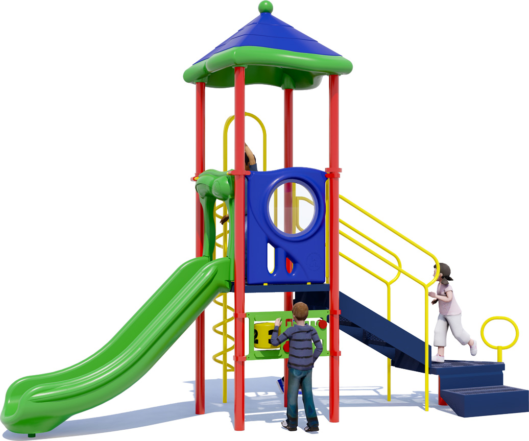Up Down Play Structure - Playful Colors - Front View