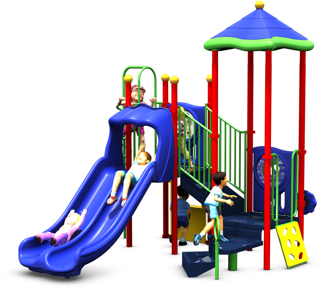 Nan's Nook Commercial Play Structure | Playful Colors | Front View