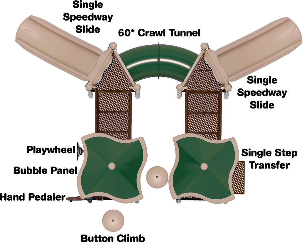 Inside Out Playground | Natural Color Scheme | Top View