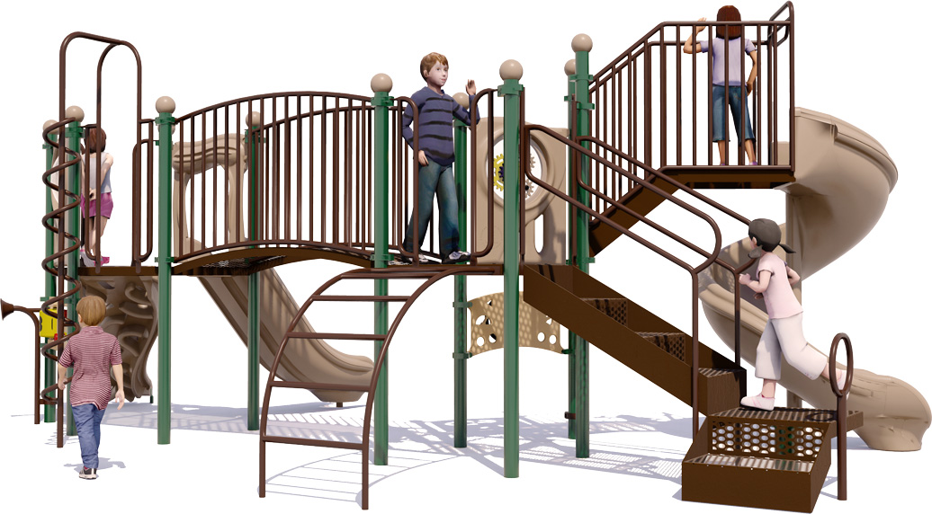 Winky's Walkway - Natural - Rear | All People Can Play | School Playground Equipment