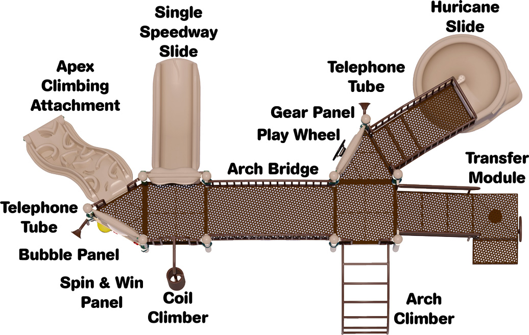 Winky's Walkway - Natural - Top | All People Can Play | School Playground Equipment