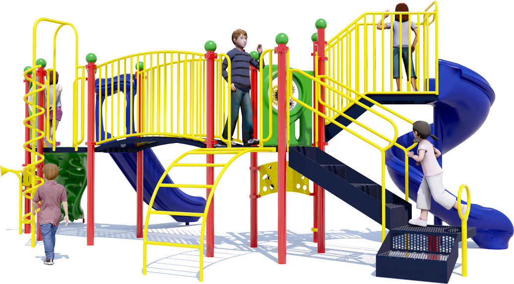 Winky's Walkway - Playful - Rear | All People Can Play | School Playground Equipment