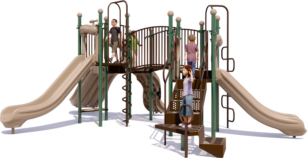 Coral Capers Playground - Rear - Natural | All People Can Play