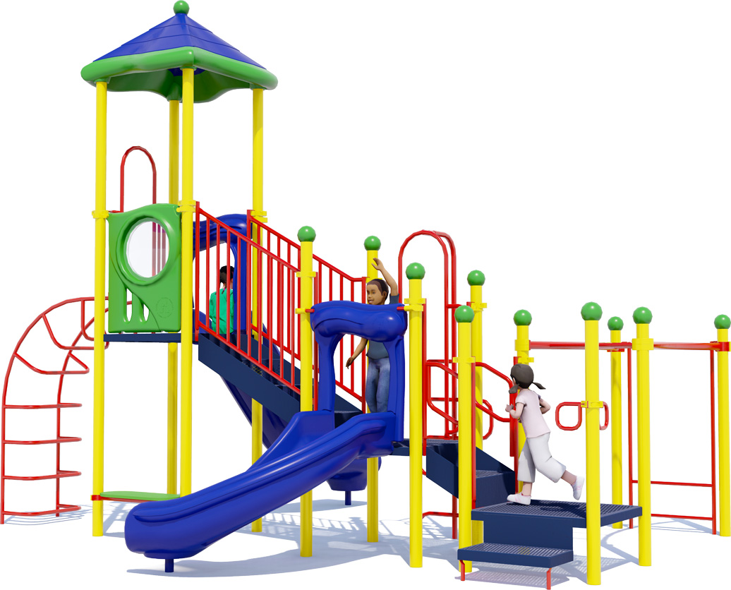 Sesame Street Playground | Playful Colors | Rear View