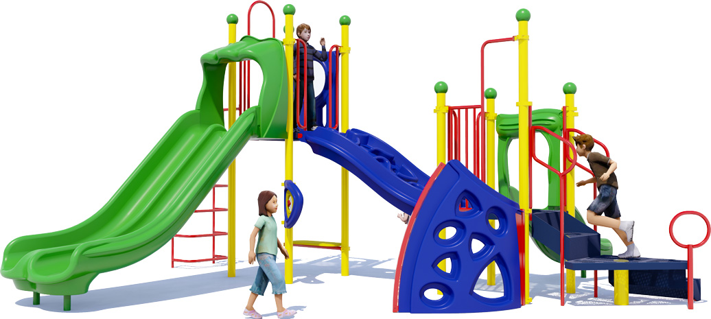 Space Cadet Play Structure - Front View - Playful Colors | All People Can Play