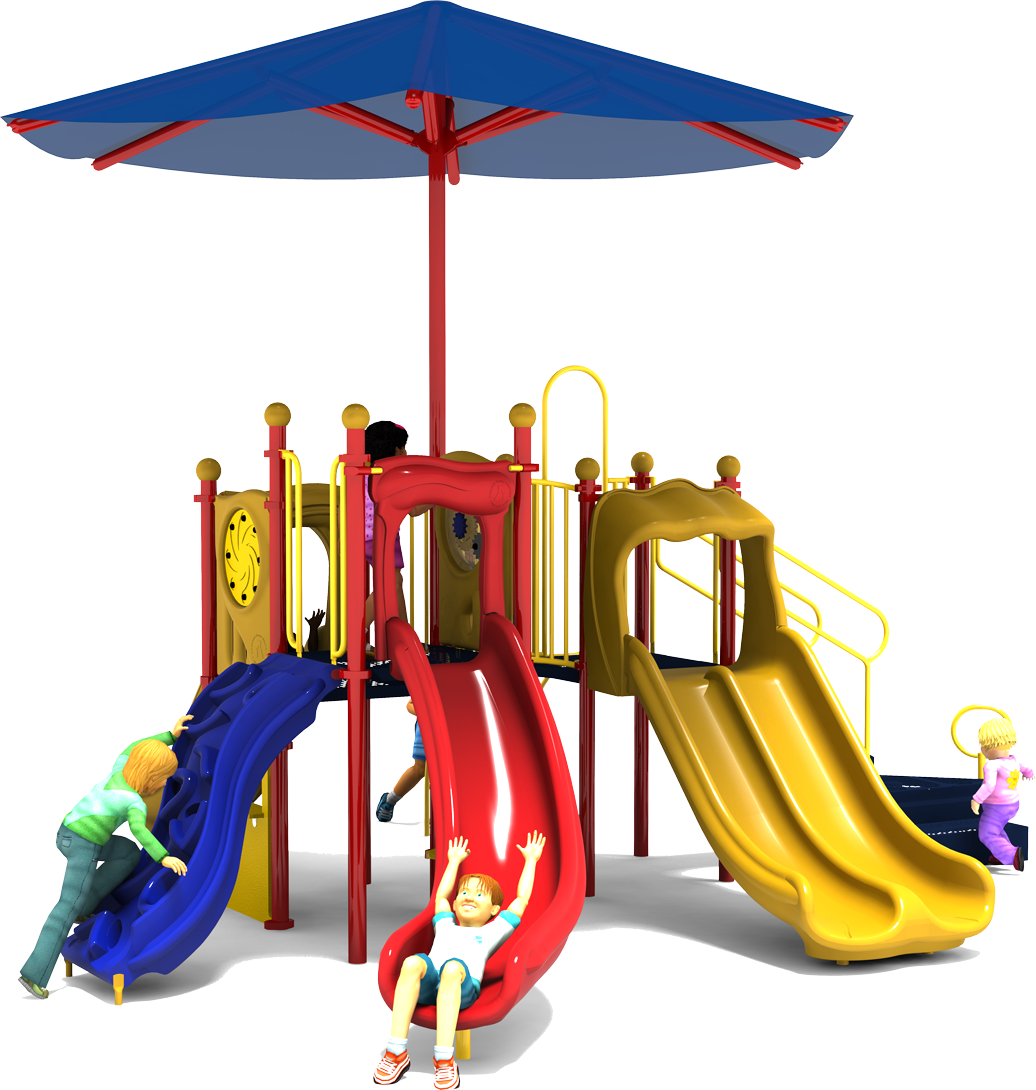 Jump Start Commercial Play Structure | Primary Colors | Front