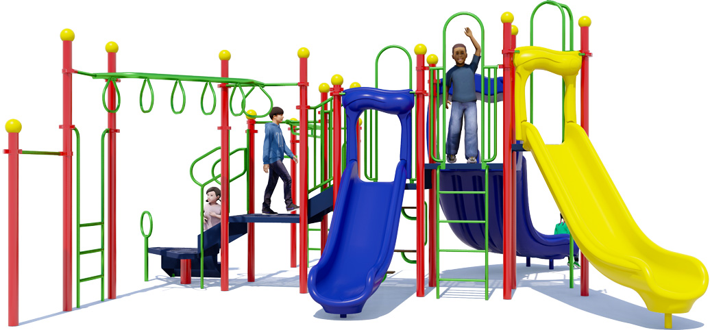 Serendipity Play Structure - Front View - Playful Colors 