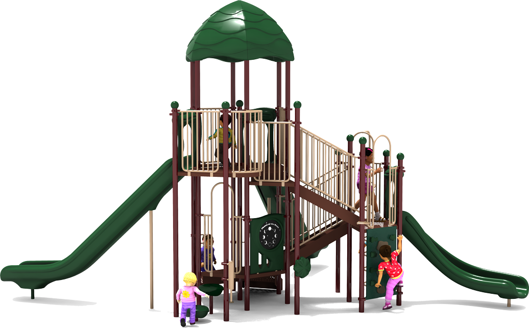 Big Top Play Structure - Natural Colors - Back | All People Can Play
