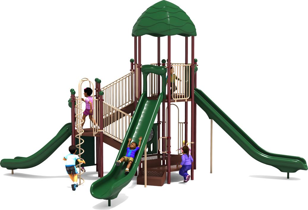 Big Top Play Structure - Natural Colors - Front | All People Can Play