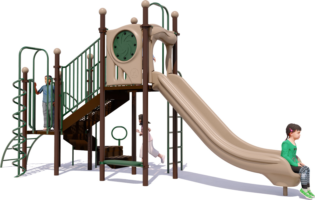 Fun Fiesta Play Structure | Natural Colors | Front View