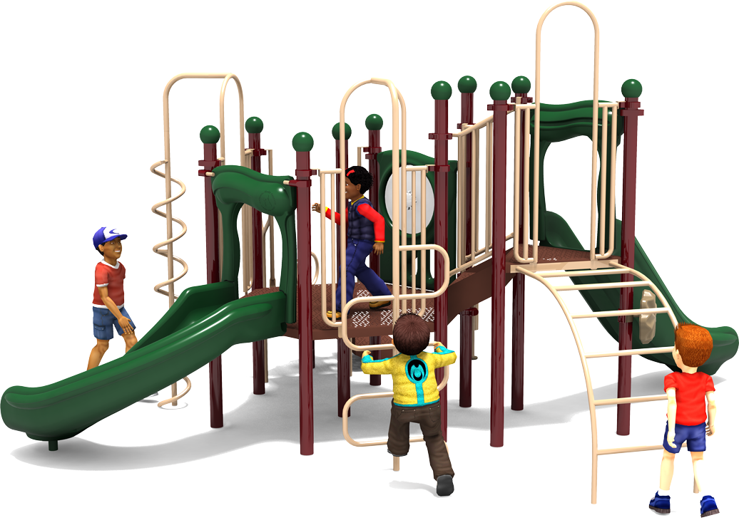 Happy Haven Playground - Natural Colors - Rear View | All People Can Play