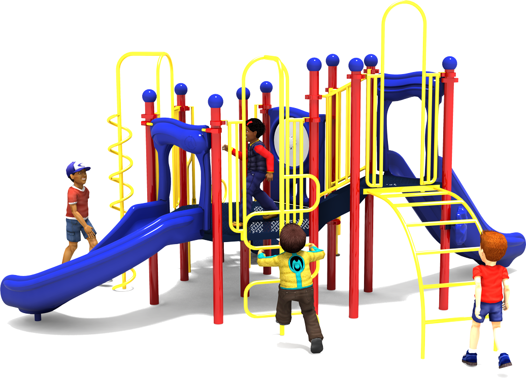Happy Haven Playground - Primary Colors - Rear View | All People Can Play