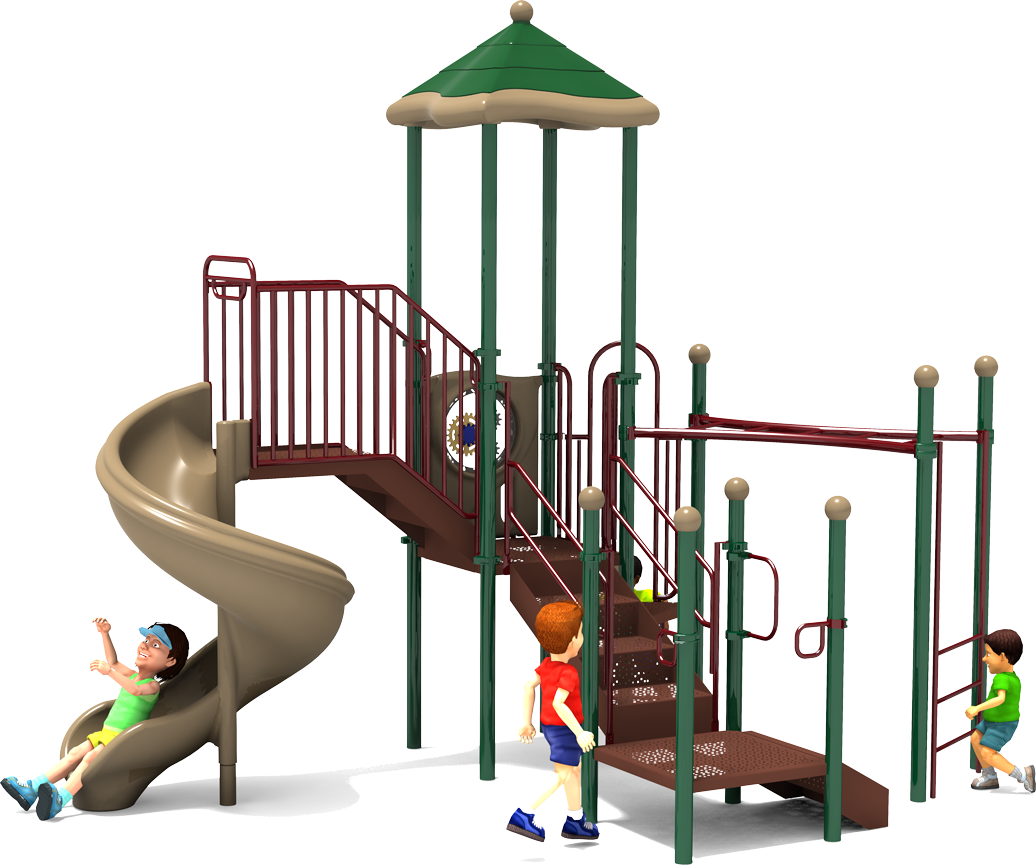 Carson's Coast Playground Equipment - Natural - Front | All People Can Play