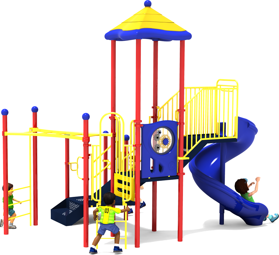 Carson's Coast Playground Equipment - Primary - Back | All People Can Play