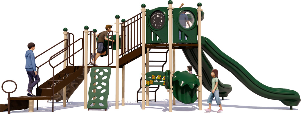 Hollywood Hill Playground - Natural Colors - Rear | All People Can Play