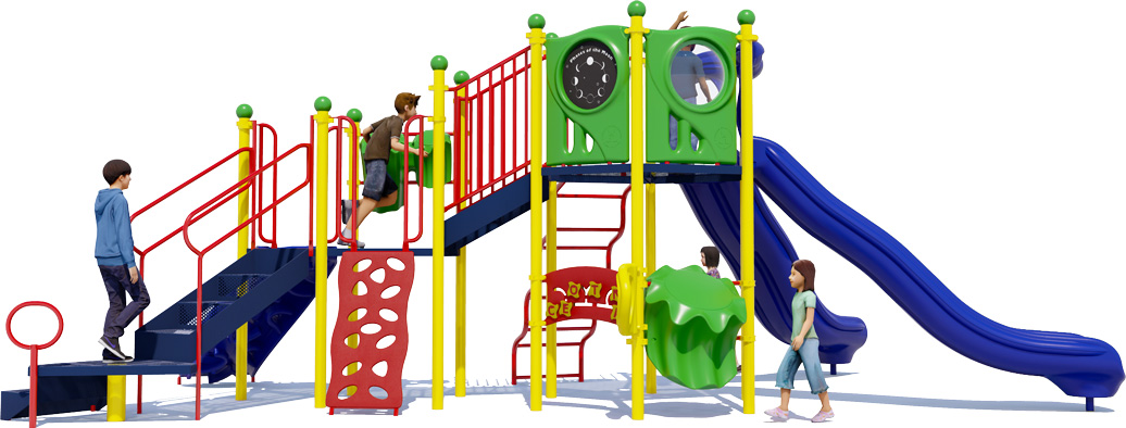 Hollywood Hill Playground - Playful Colors - Rear | All People Can Play