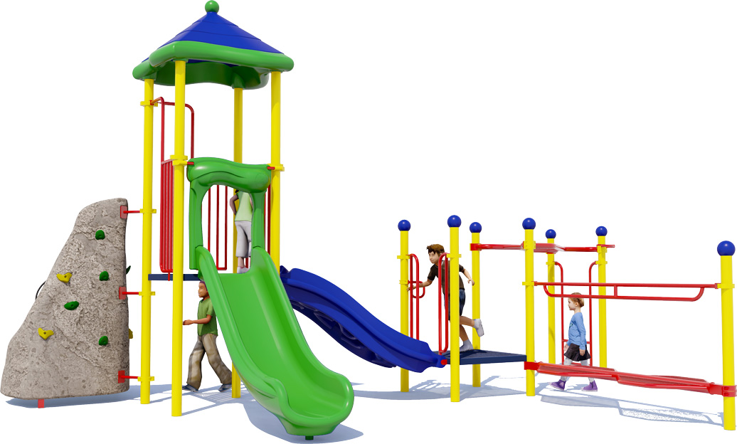 River Run Playground - Front View - Playful Colors | All People Can Play
