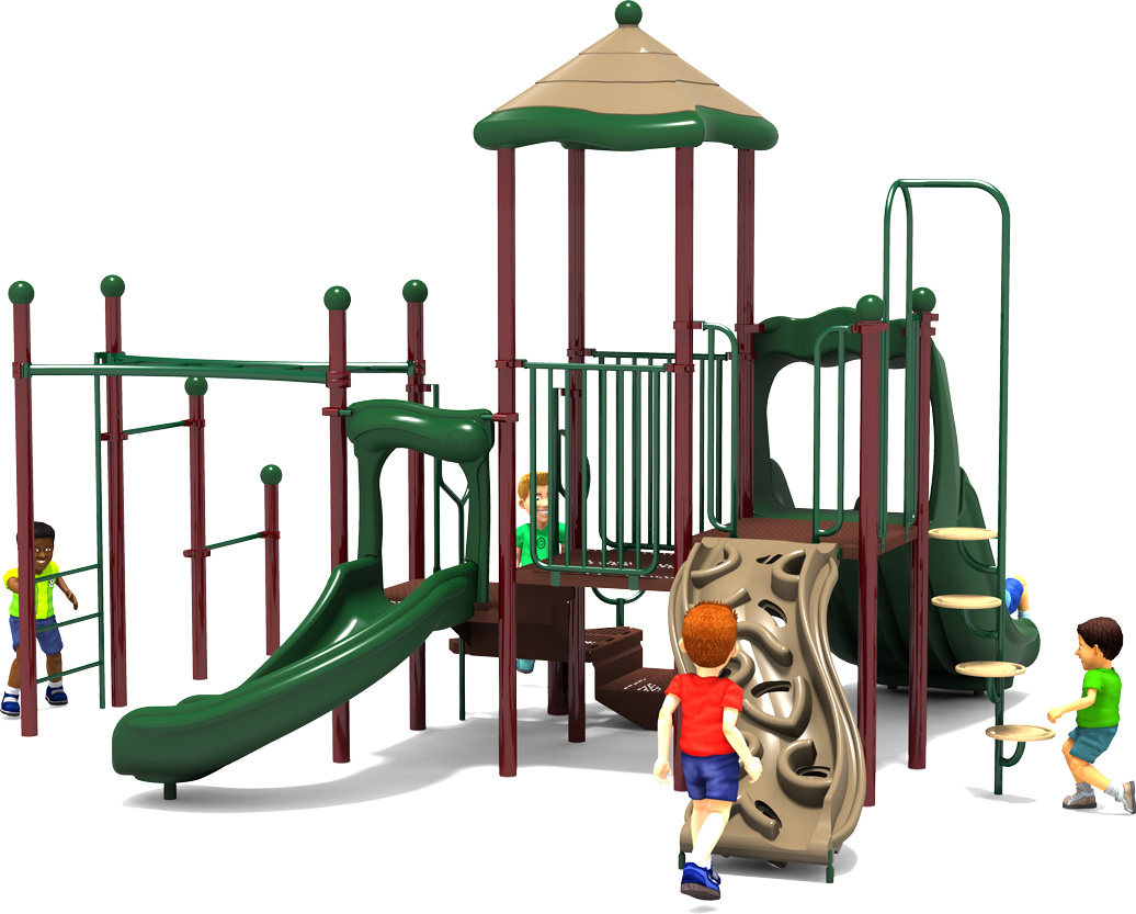 Play Parade - Natural Colors - Rear | All People Can Play Commercial Playground Equipment