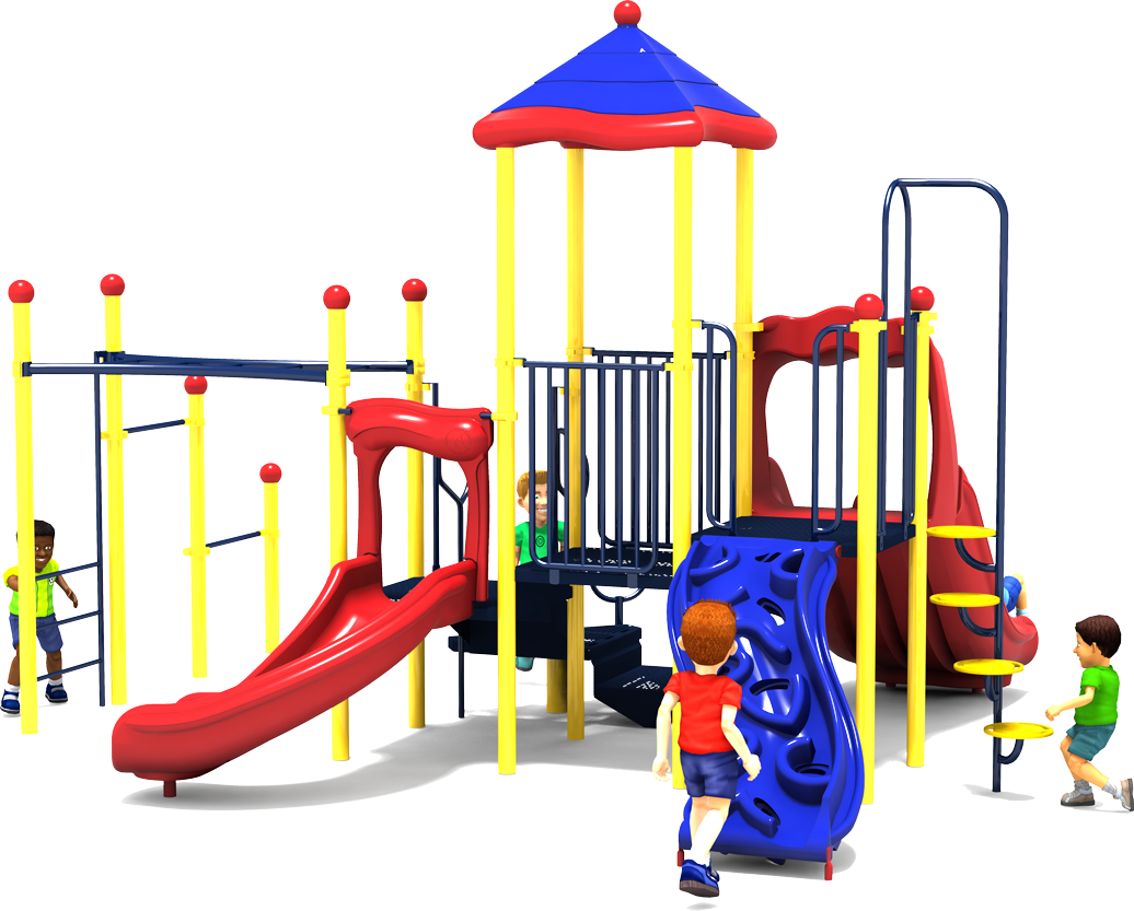 Play Parade - Primary Colors - Rear | All People Can Play Commercial Playground Equipment