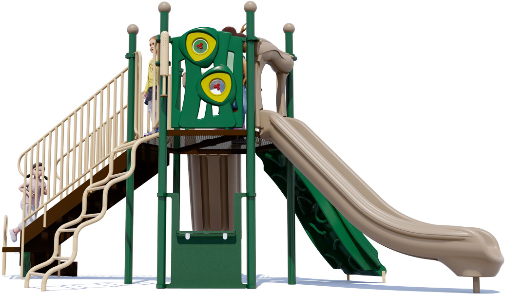 Powerball Blast Commercial Play Structure | Natural | Rear