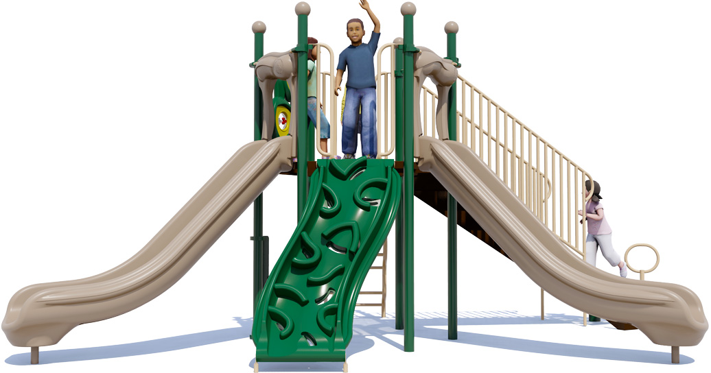 Powerball Blast Commercial Play Structure | Natural | Front