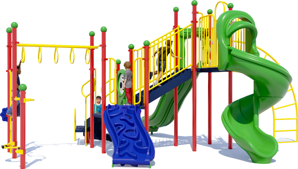 Graceland Play Structure - Front View - Playful Colors | All People Can Play